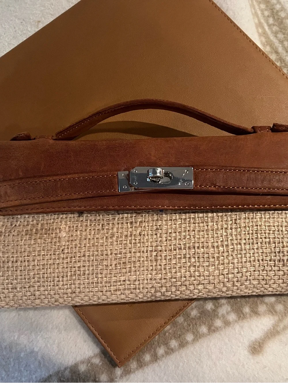 DLD Beach Panier Cuir top handle bag